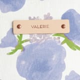 "Botanical Cascade - Peri" - Fillmore Duffle in Periwinkle by Erin German - Tag Detail