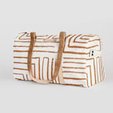 "Taos - Rust" - Fillmore Duffle in Rust by Anna Elder - Side Pocket