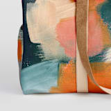 "Shuffle" - Fillmore Duffle in Caribbean by Lindsay Megahed - Fabric Detail