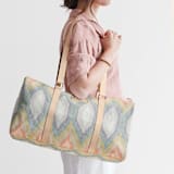 "Boho Ikat" - Fillmore Duffle in Boho by Erin Deegan - On Model