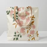 "Botanical Cascade" - Snap Tote in Blush by Erin German - Snap Tote