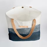 "tissue overlay" - Snap Tote in Indigo by Carrie Moradi - Interior Detail