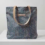"Modern Showers" - Snap Tote in Navy by Jenna Holcomb - Snap Tote