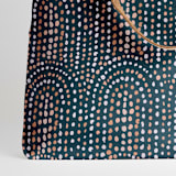 "Modern Showers" - Snap Tote in Navy by Jenna Holcomb - Fabric Detail
