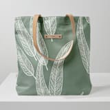 "Sketched Willow Moss" - Snap Tote in Moss by Katharine Watson - Snap Tote