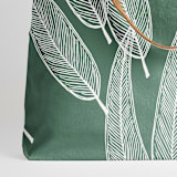 "Sketched Willow Moss" - Snap Tote in Moss by Katharine Watson - Fabric Detail