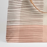 "Shape Stack" - Snap Tote in Neutral by Michelle Taylor - Fabric Detail
