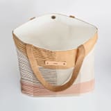 "Shape Stack" - Snap Tote in Neutral by Michelle Taylor - Interior Detail