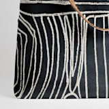 "Chalk Dust" - Snap Tote in Charcoal by Deborah Velasquez - Fabric Detail