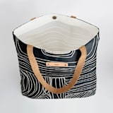 "Chalk Dust" - Snap Tote in Charcoal by Deborah Velasquez - Interior Detail