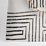 "Taos" - Snap Tote in Charcoal by Anna Elder - Fabric Detail