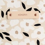 "Primavera" - Snap Tote in Daisy by Iveta Angelova - Tag Detail
