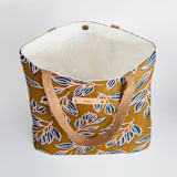 "Wandering" - Snap Tote in Mustard by Alicia Schultz - Interior Detail