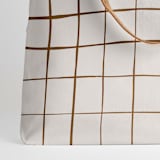 "Montauk" - Snap Tote in Natural by Carolyn Nicks - Fabric Detail