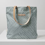 "Line Wrap" - Snap Tote in Emerald by Michelle Taylor - Snap Tote