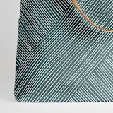 "Line Wrap" - Snap Tote in Emerald by Michelle Taylor - Fabric Detail