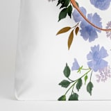 "Botanical Cascade - Peri" - Snap Tote in Periwinkle by Erin German - Fabric Detail
