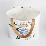 "Botanical Cascade - Peri" - Snap Tote in Periwinkle by Erin German - Interior Detail