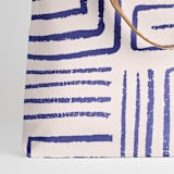 "Taos - Peri" - Snap Tote in Periwinkle by Anna Elder - Fabric Detail