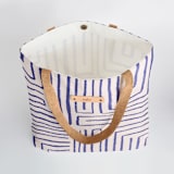 "Taos - Peri" - Snap Tote in Periwinkle by Anna Elder - Interior Detail