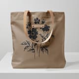 "Wildflowers" - Snap Tote in Brown by Wildfield Paper Co - Snap Tote