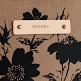 "Wildflowers" - Snap Tote in Brown by Wildfield Paper Co - Tag Detail