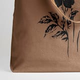 "Wildflowers" - Snap Tote in Brown by Wildfield Paper Co - Fabric Detail