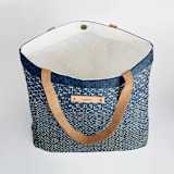 "Basic - Azure" - Snap Tote in Azure by Bethania Lima - Interior Detail