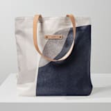 "Converging" - Snap Tote in Denim by Carrie Moradi - Snap Tote