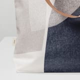 "Converging" - Snap Tote in Denim by Carrie Moradi - Fabric Detail