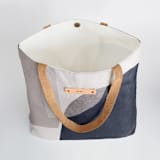 "Converging" - Snap Tote in Denim by Carrie Moradi - Interior Detail