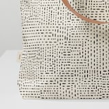 "Pathways" - Snap Tote in Black & White by Ann Gardner - Fabric Detail
