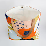 "Penelope" - Snap Tote in Punch by Deborah Velasquez - Interior Detail
