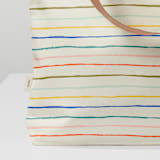 "Painted Stripes" - Snap Tote in Rainbow by Lauren Richel Kelly - Fabric Detail