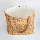 "Cat Lounge" - Snap Tote in Blush by Betsy Siber - Interior Detail