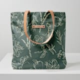 "Herb Garden" - Snap Tote in Sage by Saltwater Sparrow - Snap Tote