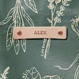"Herb Garden" - Snap Tote in Sage by Saltwater Sparrow - Tag Detail