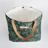 "Herb Garden" - Snap Tote in Sage by Saltwater Sparrow - Interior Detail