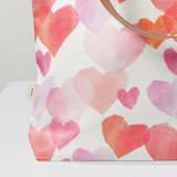 "Love in the Air" - Snap Tote in Rose by Rebecca Durflinger - Fabric Detail