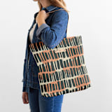"Rectangle Study" - Snap Tote in Vintage by Daily Design Co - On Model