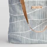 "Wavy" - Carry-All Slouch Tote in Storm by Michelle Taylor - Fabric Detail