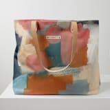 "Shuffle" - Carry-All Slouch Tote in Caribbean by Lindsay Megahed - Carry-All Slouch Tote