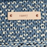 "Basic - Azure" - Carry-All Slouch Tote in Azure by Bethania Lima - Tag Detail