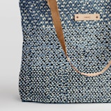 "Basic - Azure" - Carry-All Slouch Tote in Azure by Bethania Lima - Fabric Detail