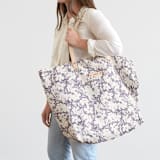 "Sauvage" - Carry-All Slouch Tote in Chalkboard by Gwen Bedat - On Model