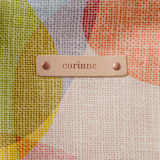 "Sweet Layers" - Carry-All Slouch Tote in Candy by Jayne Alfieri - Tag Detail