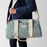 "Line Wrap" - Weekender in Emerald by Michelle Taylor - On Model