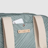 "Line Wrap" - Weekender in Emerald by Michelle Taylor - Fabric Detail