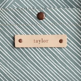 "Line Wrap" - Weekender in Emerald by Michelle Taylor - Tag Detail