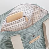"Line Wrap" - Weekender in Emerald by Michelle Taylor - Interior Front